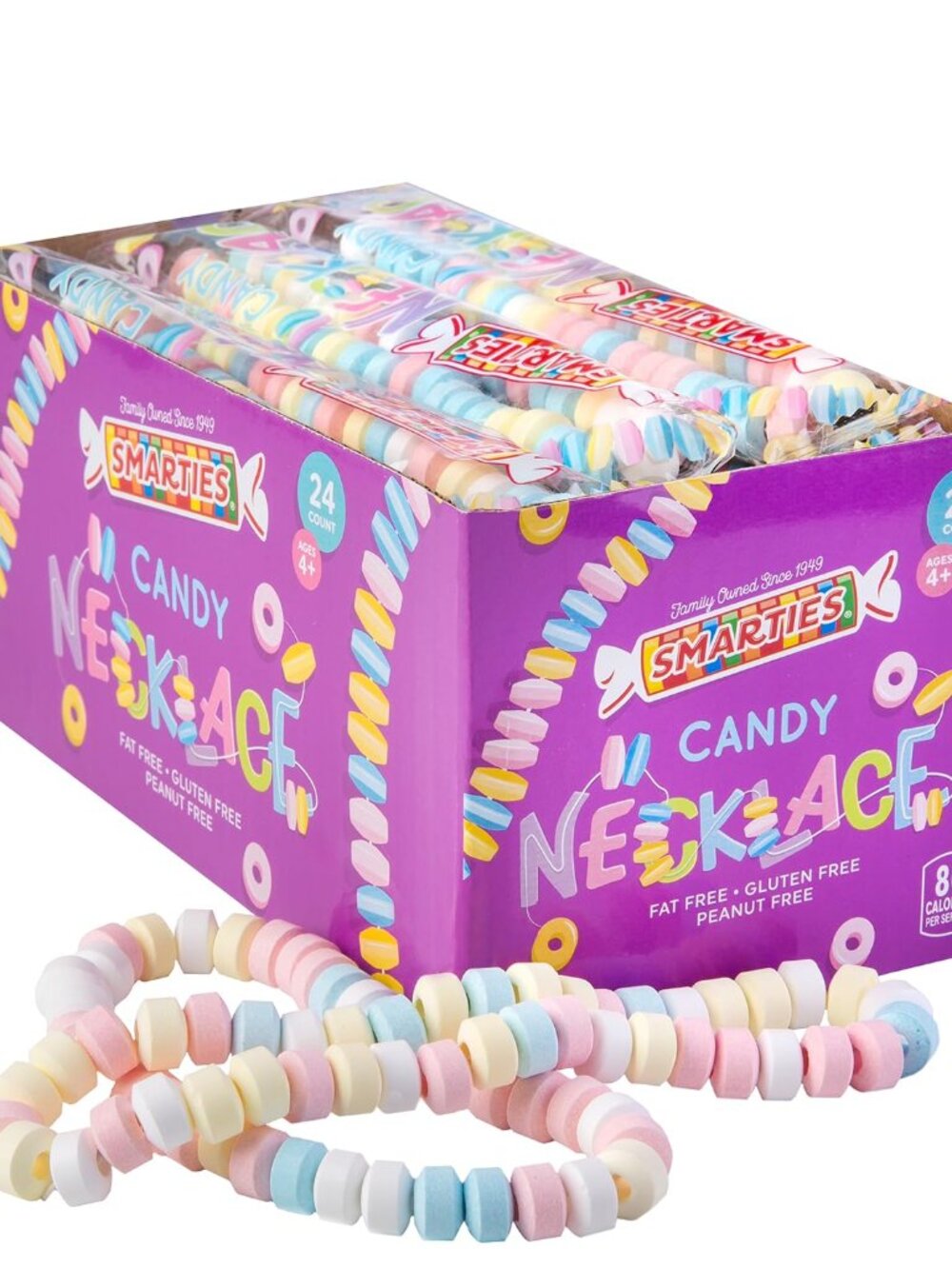 Candy Necklace - Bulk Candy Individually Wrapped - Gluten Free & Vegan, Fruit Fl